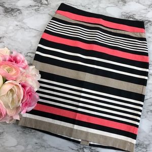 Banana Republic Preppy Striped Pencil Skirt